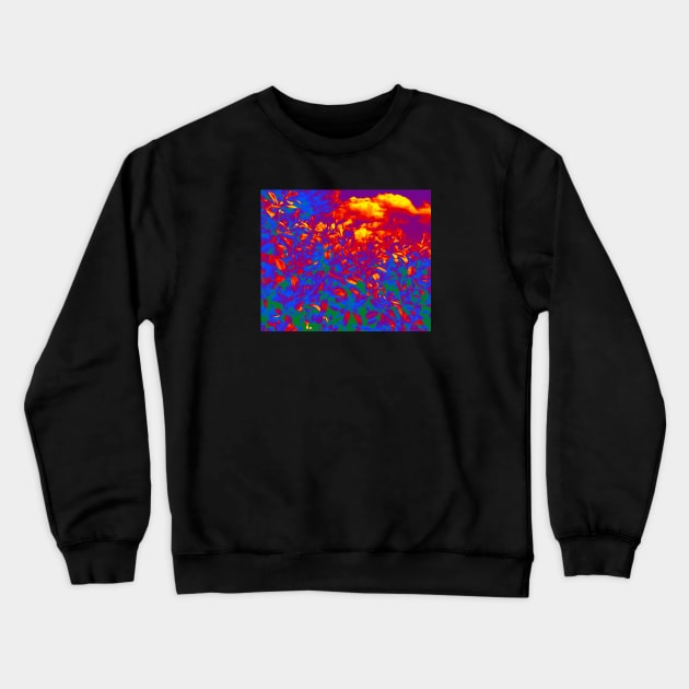 Gay Pride Painted Flowering Bushes Crewneck Sweatshirt by VernenInk